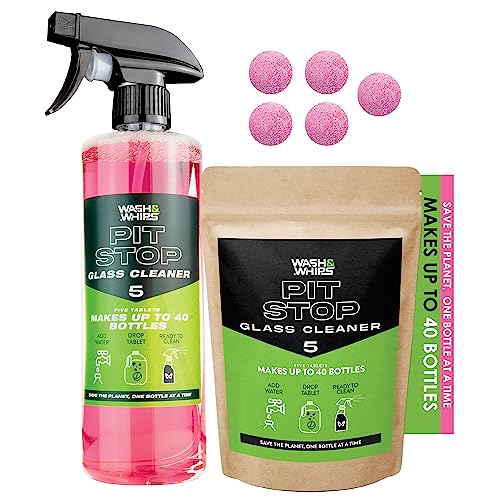 WASH&WHIPS Pit Stop Glass Cleaner / All Surface Cleaner Refill Tablets (Makes 5 Gallons) — additional product view