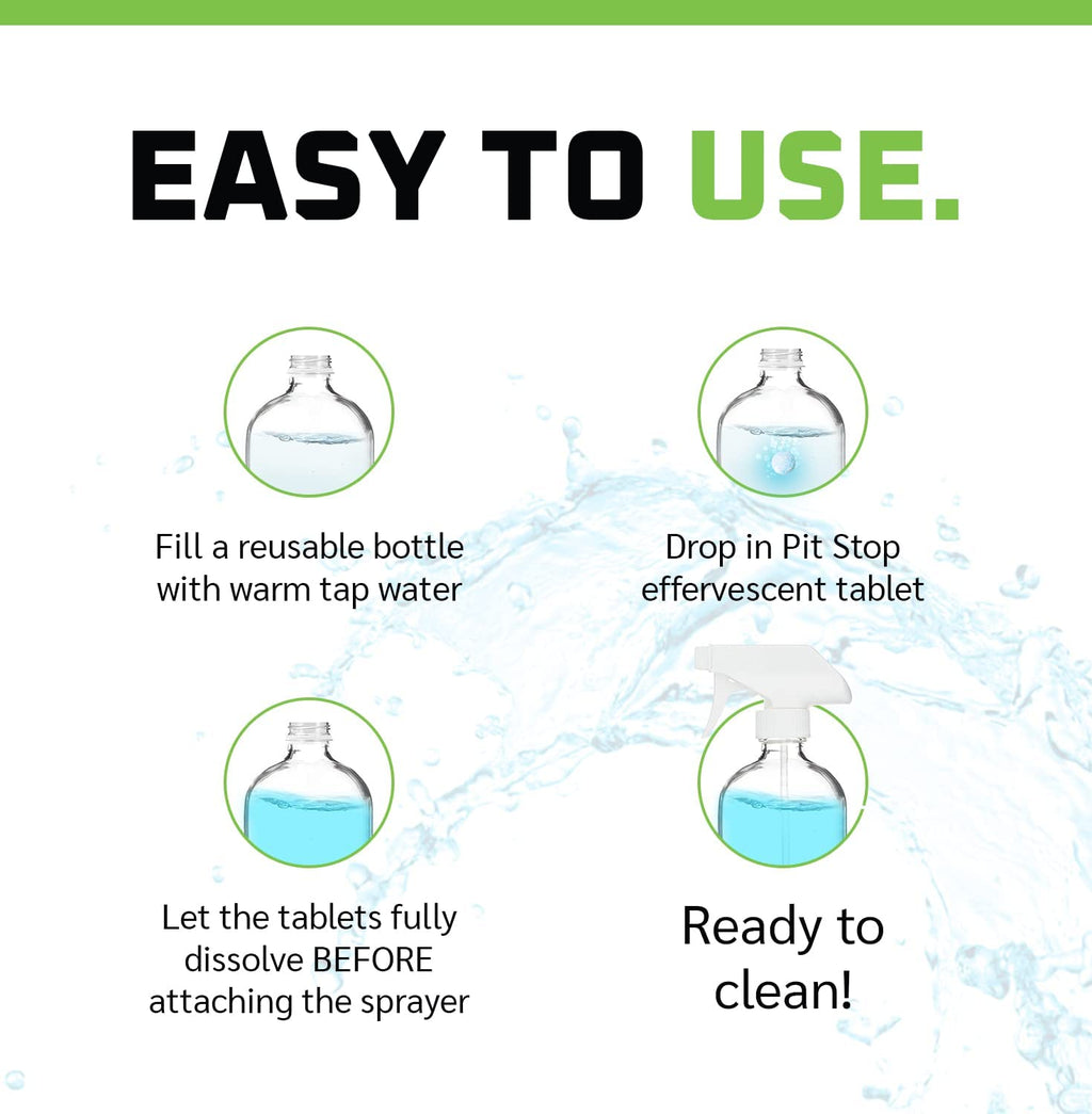 WASH&WHIPS Pit Stop Glass Cleaner / All Surface Cleaner Refill Tablets (Makes 5 Gallons) — additional product view