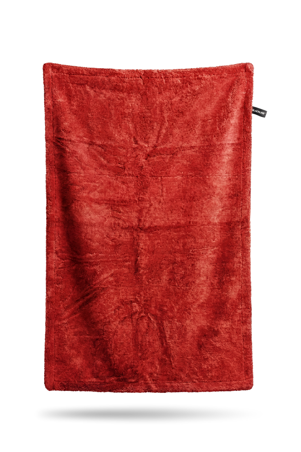 BLACKLINE TWISTED-LOOP DRYING TOWEL — crimson red variant