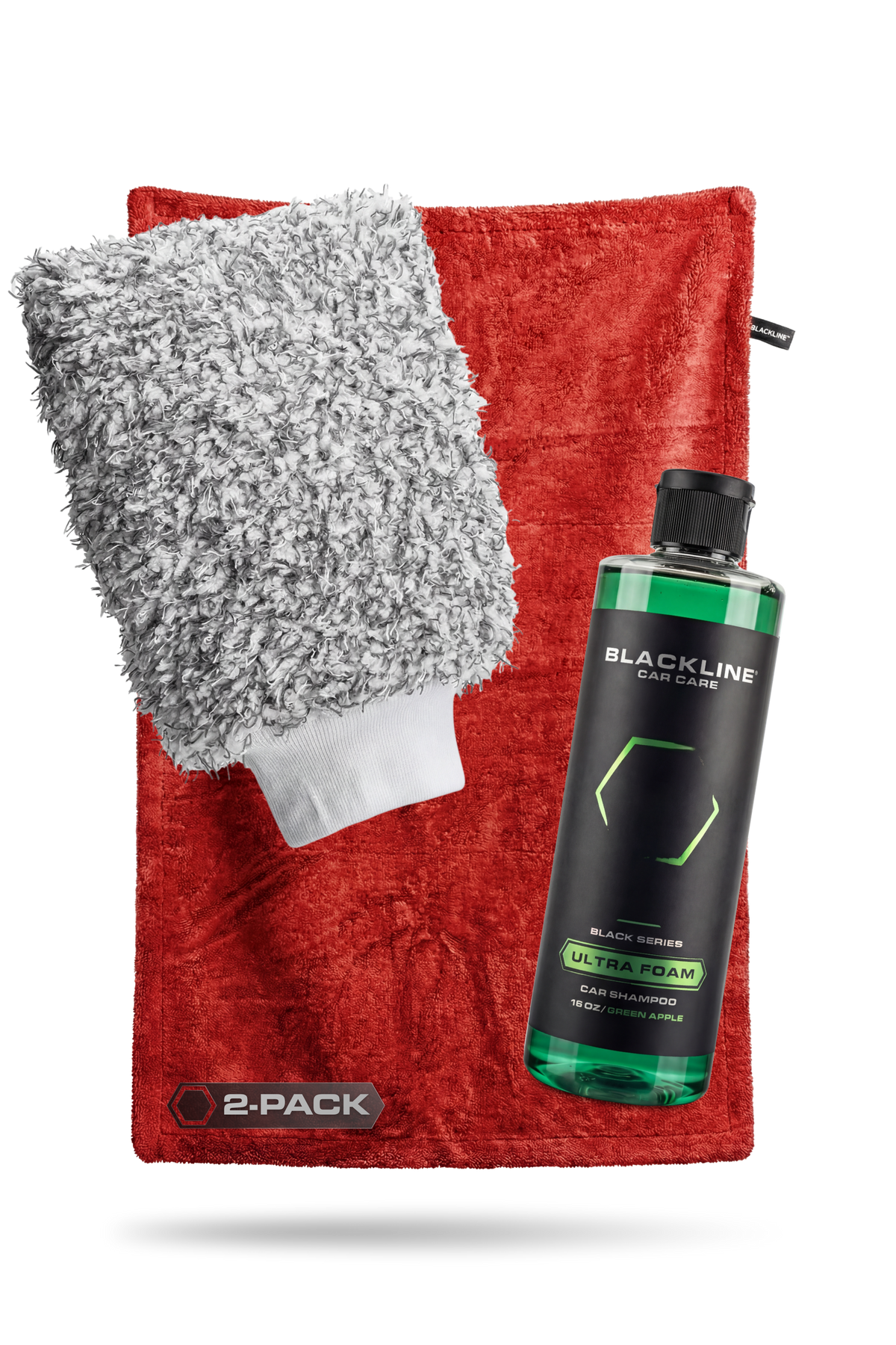 BLACKLINE TWISTED-LOOP DRYING TOWEL — crimson red variant