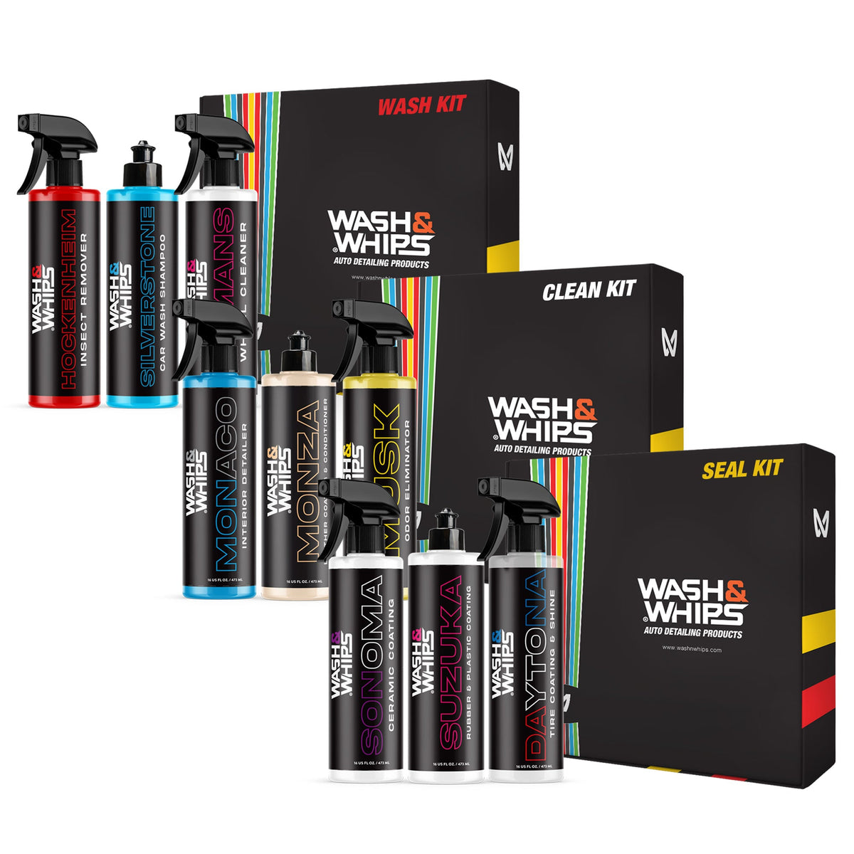 WASH&WHIPS 3-Step Car Care System — main product image