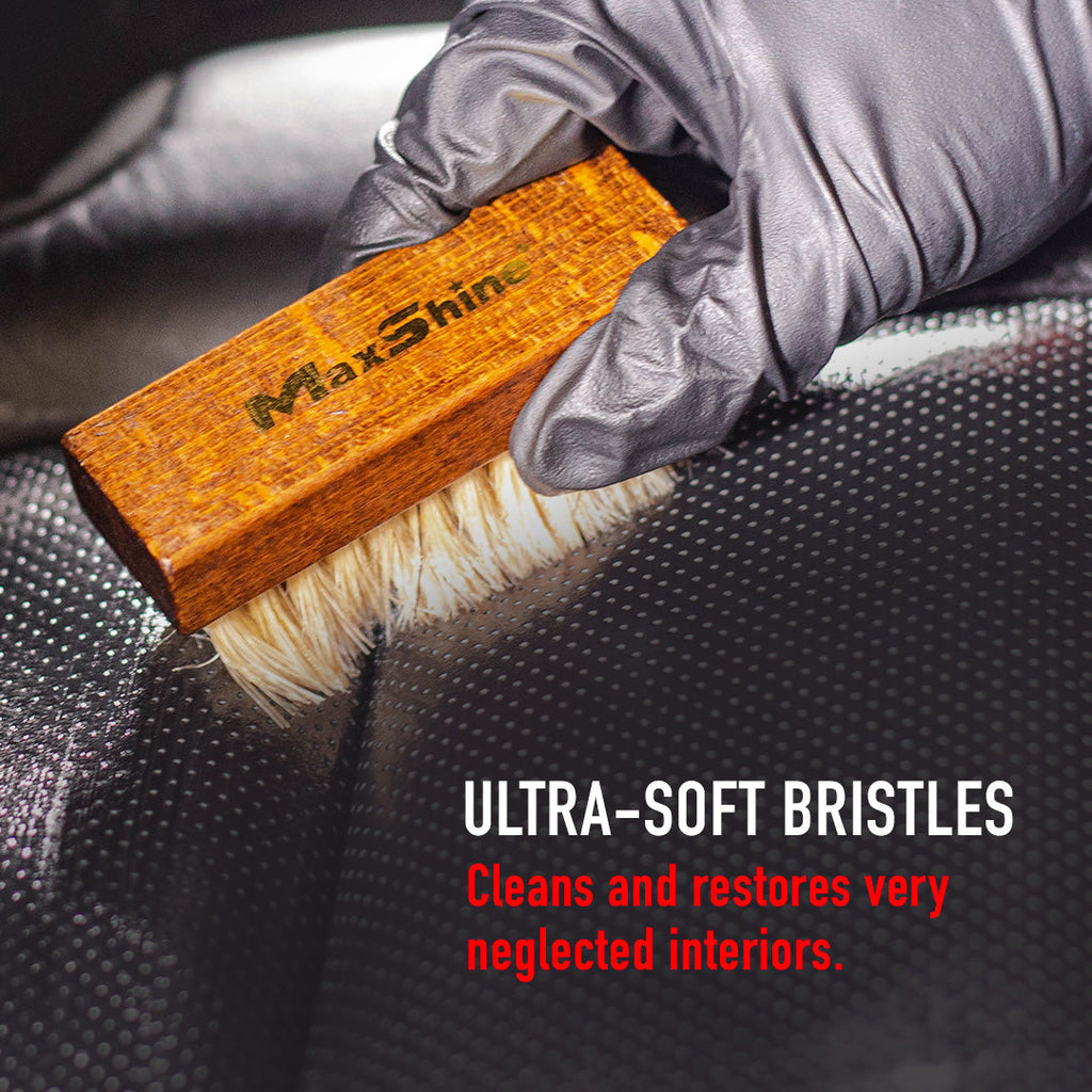 Maxshine Compact Interior Cleaning Brush — close-up product detail