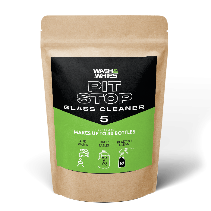 WASH&WHIPS Pit Stop Glass Cleaner / All Surface Cleaner Refill Tablets (Makes 5 Gallons) — additional product view