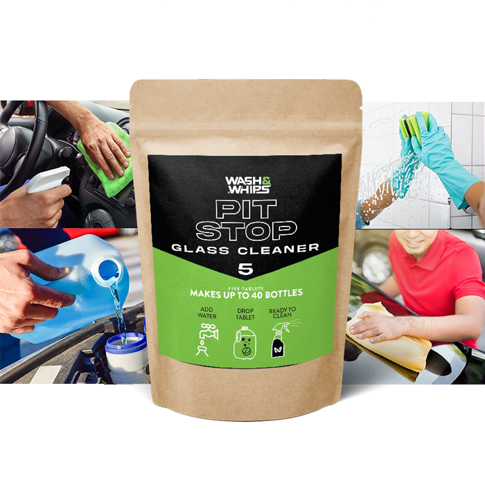 WASH&WHIPS Pit Stop Glass Cleaner / All Surface Cleaner Refill Tablets (Makes 5 Gallons) — main product image